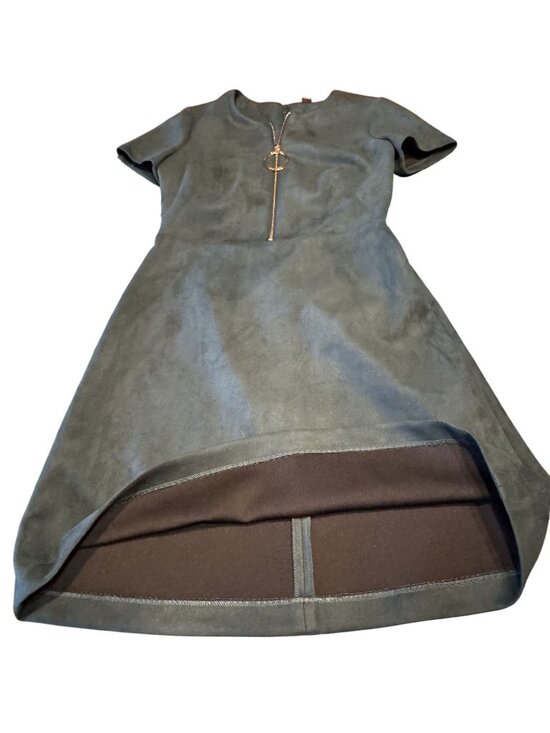 Calvin Klein Dresses & Skirts - Calvin Klein Green Short-Sleeve High-Low Dress Size 4 Polyester Blend Classic